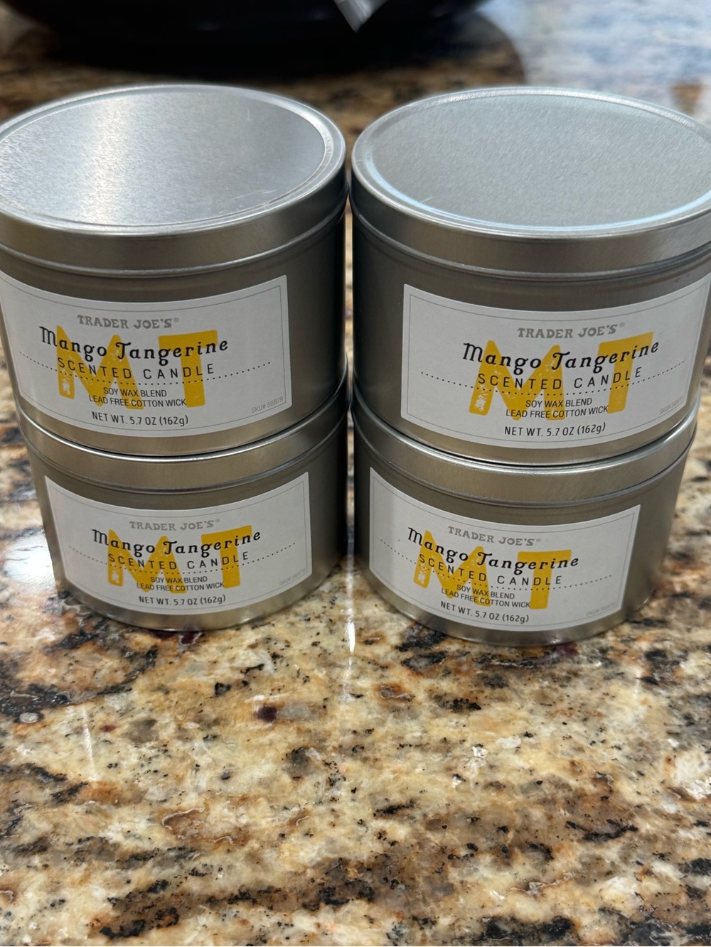 4 Trader Joe’s Mango Tangerine Scented Candles